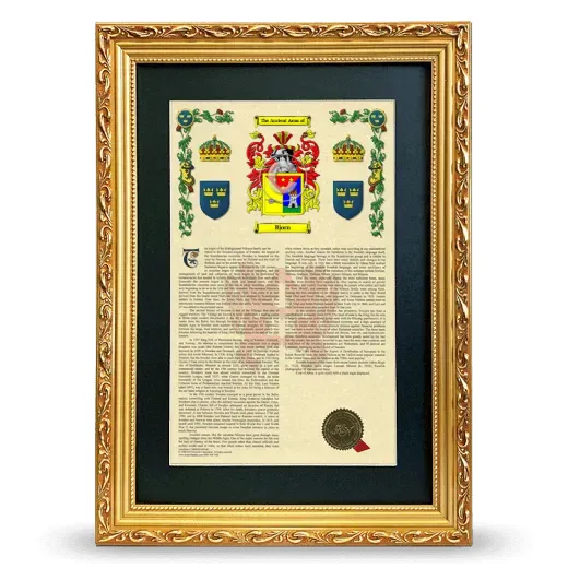 Bjorn Deluxe Armorial Framed - Gold