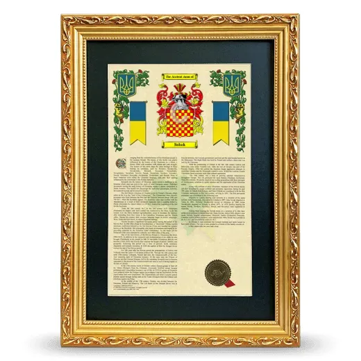 Bobak Deluxe Armorial Framed - Gold