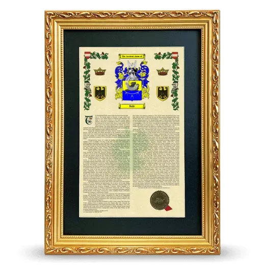 Bole Deluxe Armorial Framed - Gold