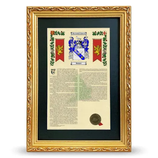 Bonnet Deluxe Armorial Framed - Gold