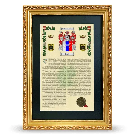 Bosak Deluxe Armorial Framed - Gold
