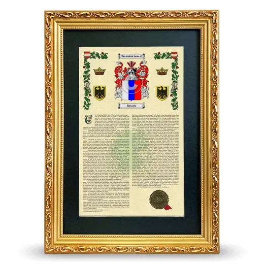 Bossek Deluxe Armorial Framed - Gold