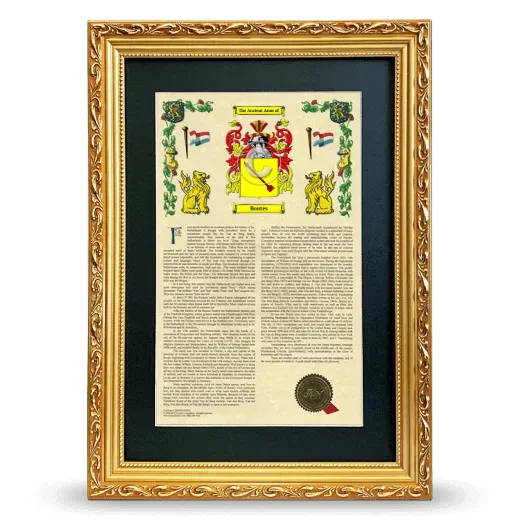 Boutes Deluxe Armorial Framed - Gold