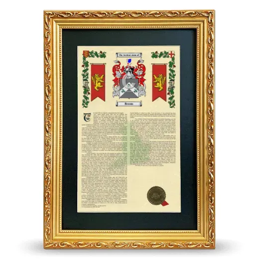 Broom Deluxe Armorial Framed - Gold