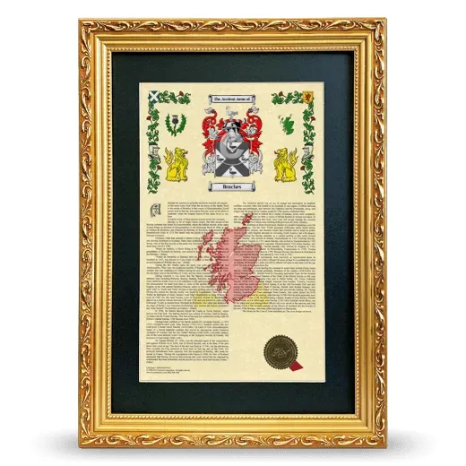 Bruches Deluxe Armorial Framed - Gold