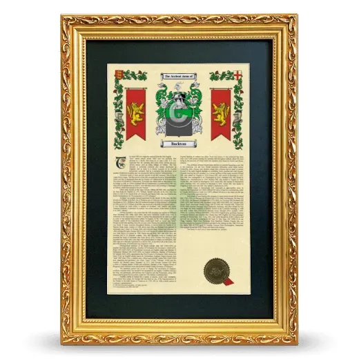 Buckton Deluxe Armorial Framed - Gold