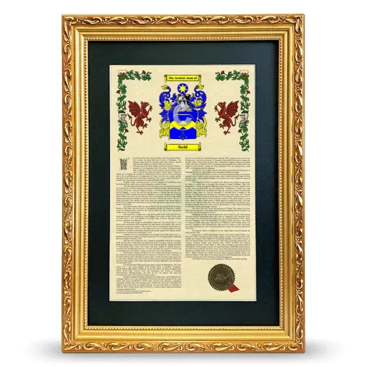 Budd Deluxe Armorial Framed - Gold
