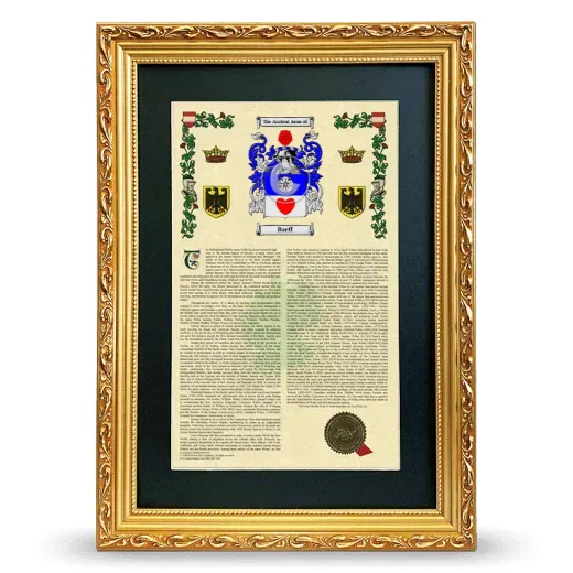 Bueff Deluxe Armorial Framed - Gold