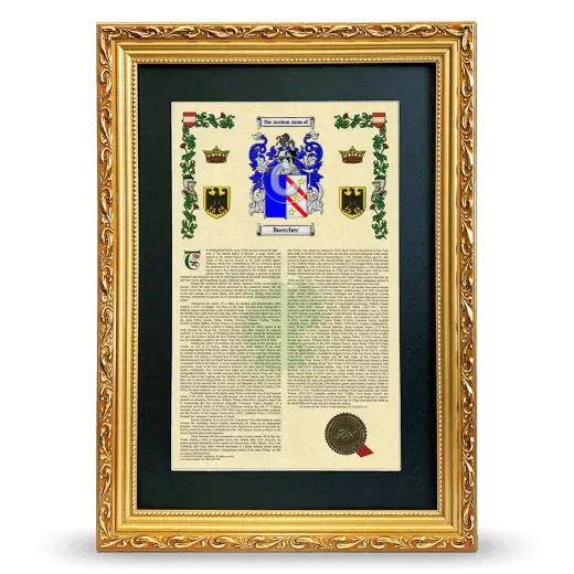 Buercher Deluxe Armorial Framed - Gold