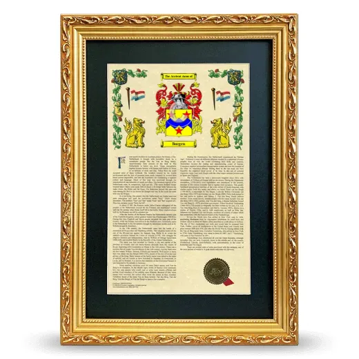 Burgen Deluxe Armorial Framed - Gold