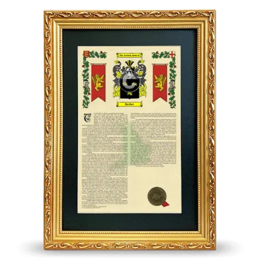 Busher Deluxe Armorial Framed - Gold