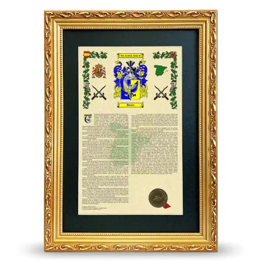 Busto Deluxe Armorial Framed - Gold
