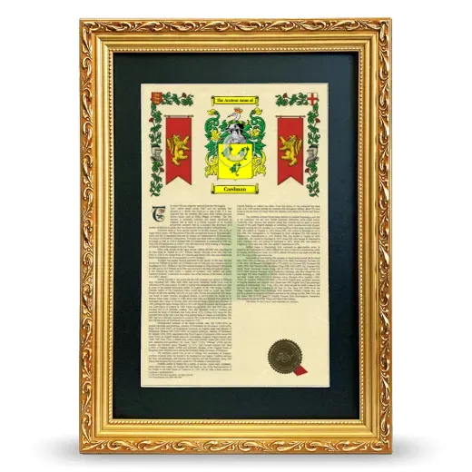 Caedman Deluxe Armorial Framed - Gold