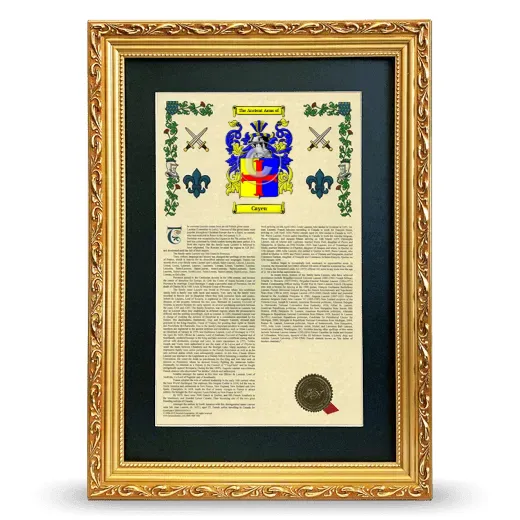 Cayeu Deluxe Armorial Framed - Gold