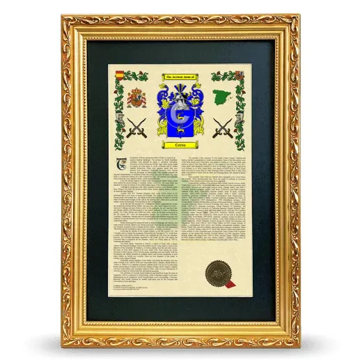Cervo Deluxe Armorial Framed - Gold
