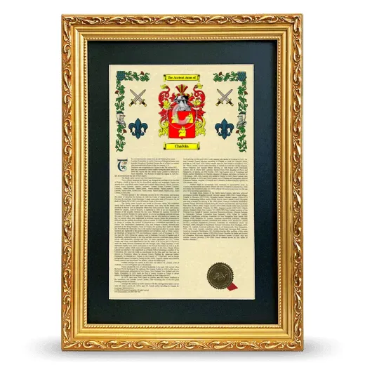 Chalvin Deluxe Armorial Framed - Gold