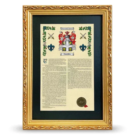 Chambliss Deluxe Armorial Framed - Gold