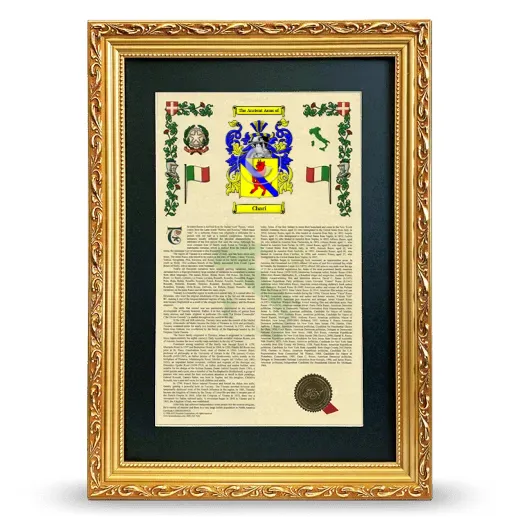 Chari Deluxe Armorial Framed - Gold