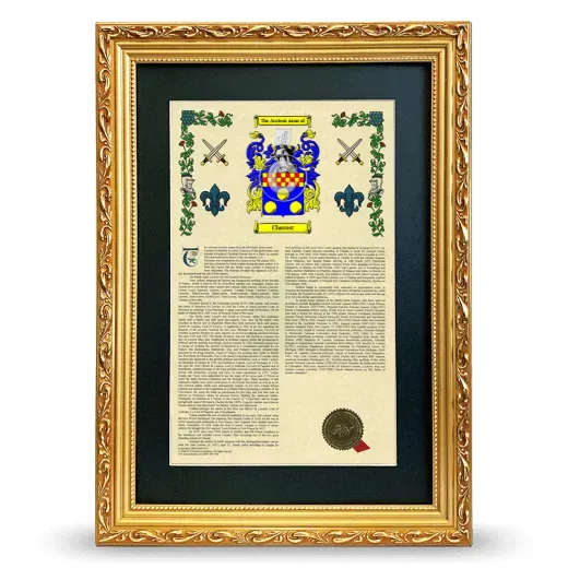 Charost Deluxe Armorial Framed - Gold