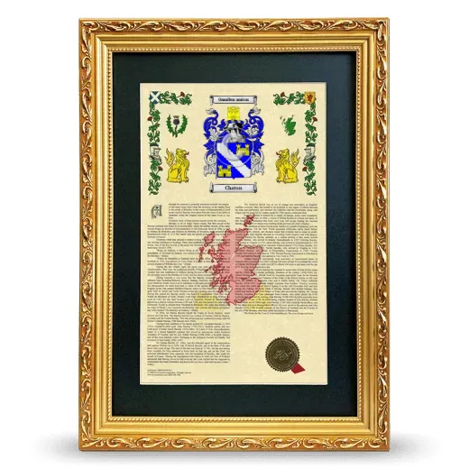 Chatan Deluxe Armorial Framed - Gold