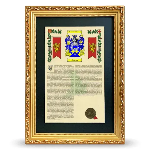 Clepcott Deluxe Armorial Framed - Gold