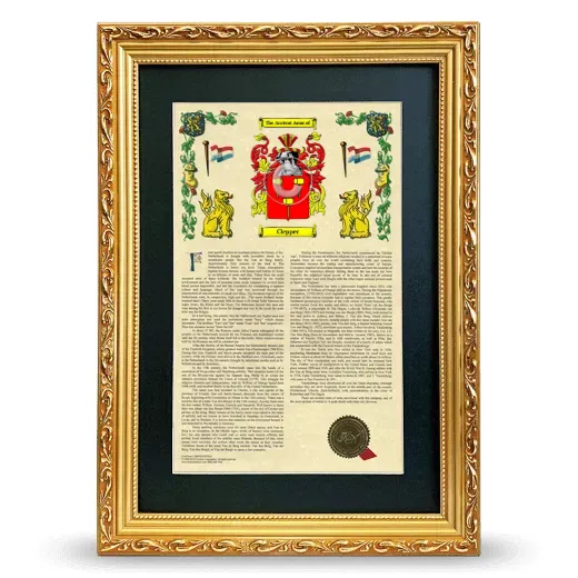 Clepper Deluxe Armorial Framed - Gold