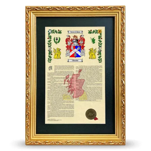 Clintake Deluxe Armorial Framed - Gold