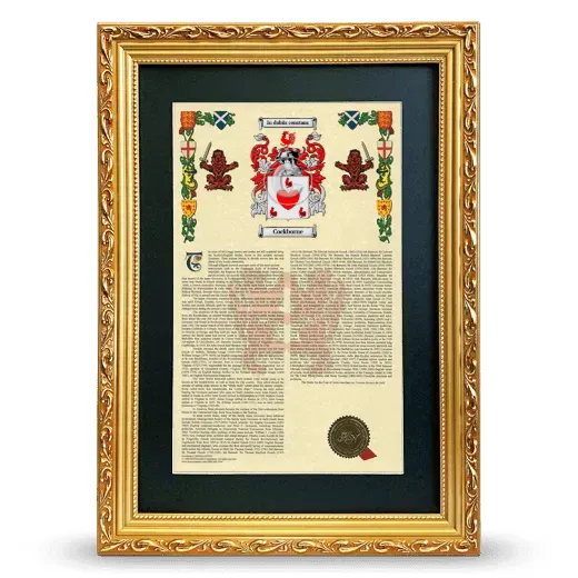 Cockborne Deluxe Armorial Framed - Gold