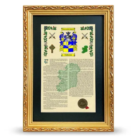 Cockussox Deluxe Armorial Framed - Gold