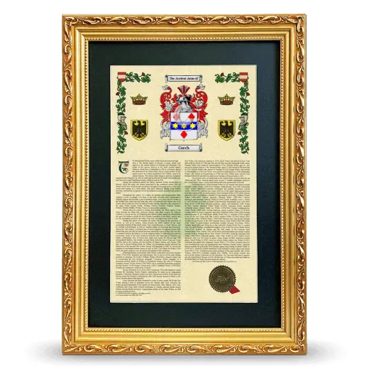 Coech Deluxe Armorial Framed - Gold