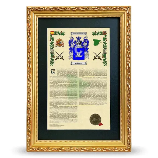 Colomas Deluxe Armorial Framed - Gold