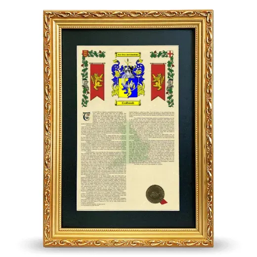 Croftomb Deluxe Armorial Framed - Gold