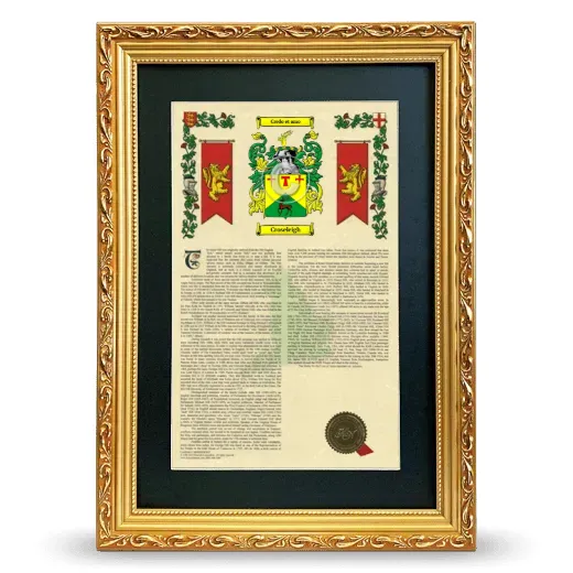 Croseleigh Deluxe Armorial Framed - Gold
