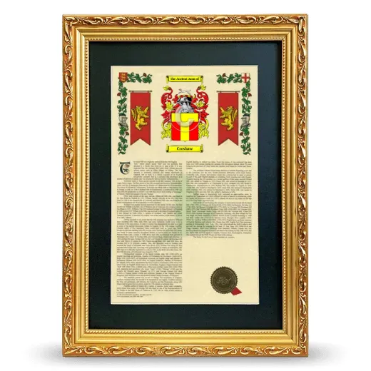 Croshaw Deluxe Armorial Framed - Gold