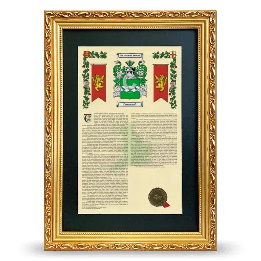Crowcroft Deluxe Armorial Framed - Gold