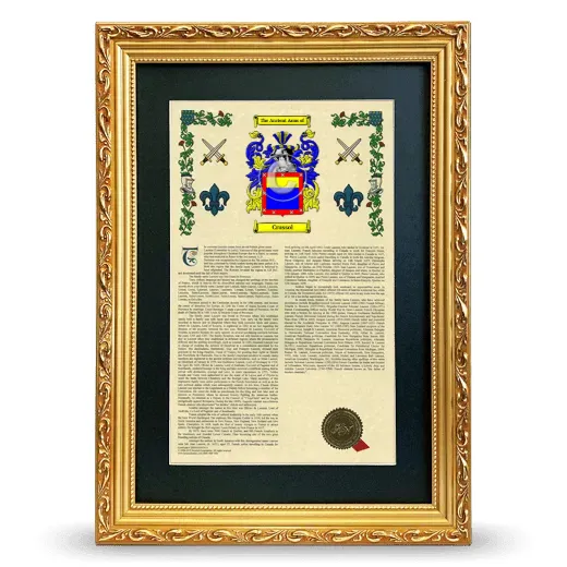 Crussol Deluxe Armorial Framed - Gold