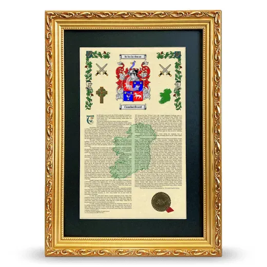 Cumberfeard Deluxe Armorial Framed - Gold
