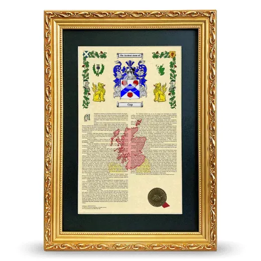Cup Deluxe Armorial Framed - Gold