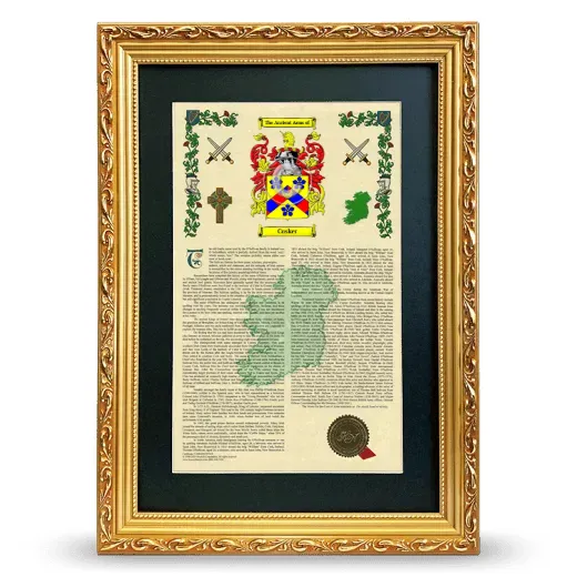 Cusker Deluxe Armorial Framed - Gold