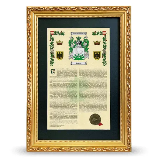 Darres Deluxe Armorial Framed - Gold