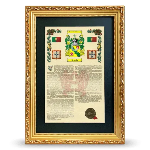 De anda Deluxe Armorial Framed - Gold
