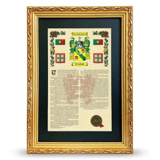De andrade Deluxe Armorial Framed - Gold