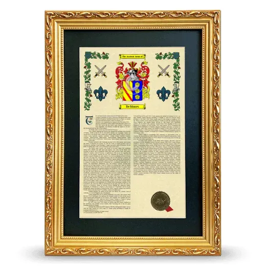 De bloues Deluxe Armorial Framed - Gold
