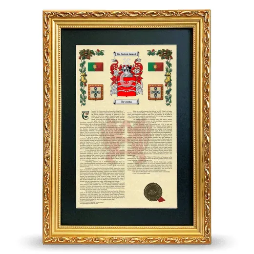 De costa Deluxe Armorial Framed - Gold