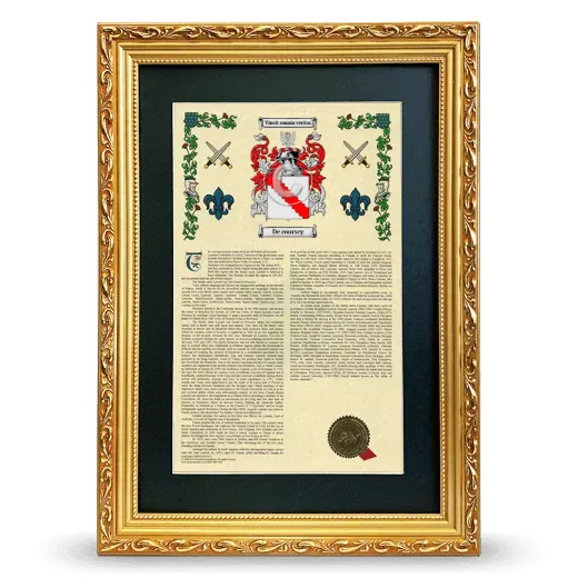 De coursey Deluxe Armorial Framed - Gold