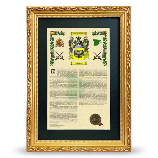 De la rosa Deluxe Armorial Framed - Gold