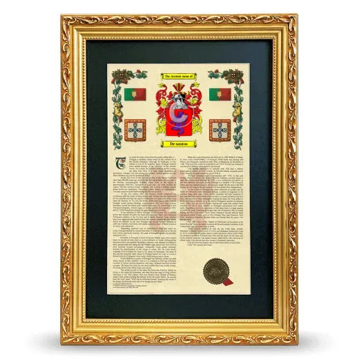 De santos Deluxe Armorial Framed - Gold
