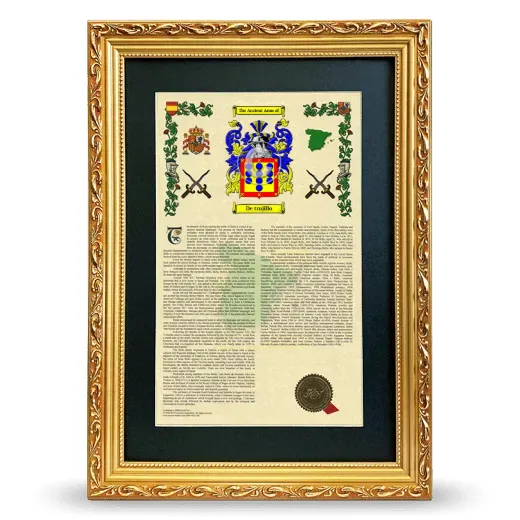 De trujillo Deluxe Armorial Framed - Gold