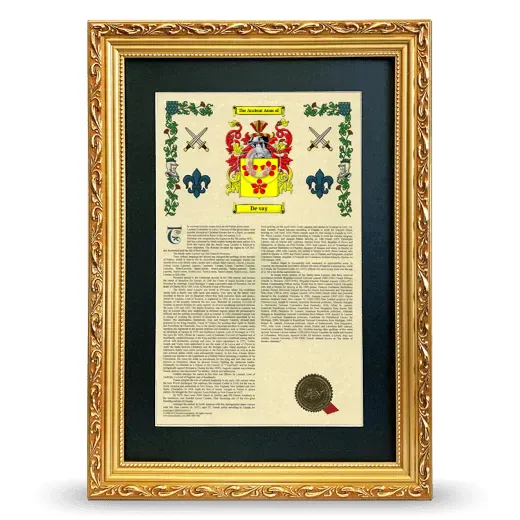 De vay Deluxe Armorial Framed - Gold