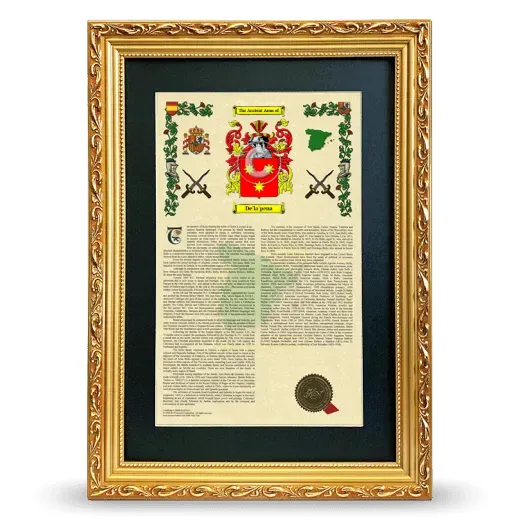 De'la'pena Deluxe Armorial Framed - Gold